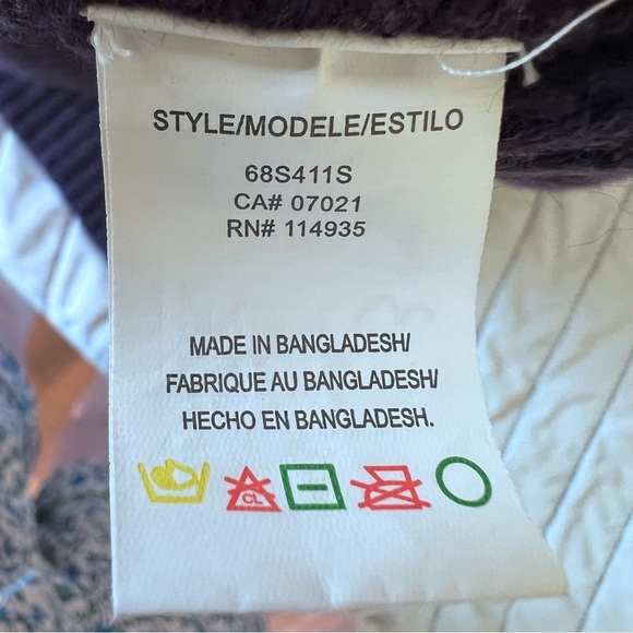 Purple Sleeveless Knit Top minimalist Comfy Casual Colorful Fall Tailgate Size L - Picture 7 of 10